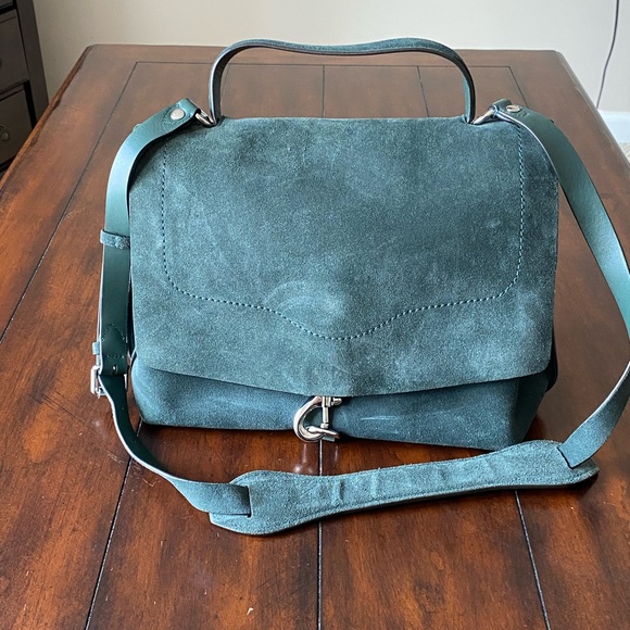 Rebecca Minkoff Handbags - Rebecca Minkoff Stella Suede Satchel -Pine